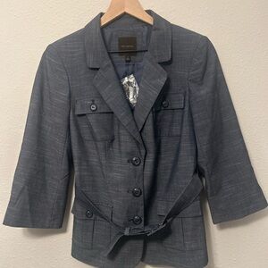 The Limited Charcoal Blazer with Belt